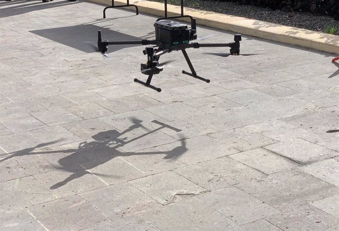 Uno de los drones de la Policía Nacional que se ha empleado esta semana en el dispositivo de búsqueda de Juana Ramos