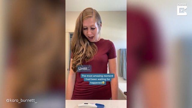 El emotivo vídeo de esta mujer reaccionando a un positivo en una prueba de embarazo tras varios intentos se hace viral
