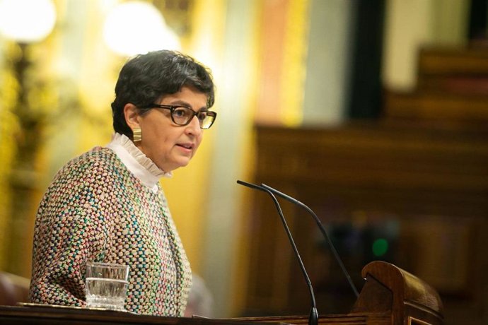 Archivo - La ministra de Asuntos Exteriores, UE y Cooperación, Arancha González Laya, explica en el Congreso el proyecto de Presupuestos Generales del Estado (PGE) 2021 para su departamento.