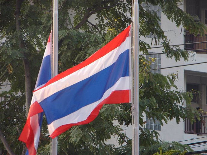 Archivo - Bandera de Tailandia.