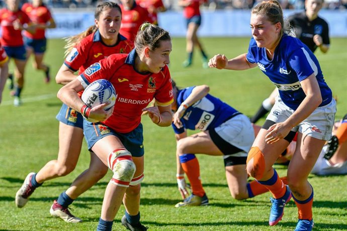 Archivo - La selección española femenina de rugby