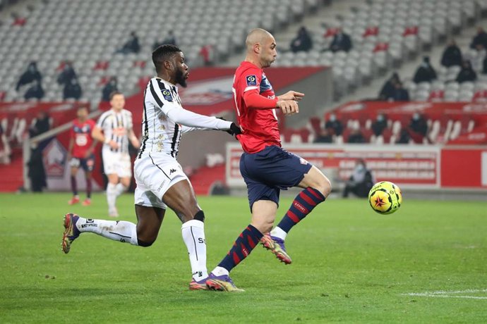 Archivo - Partido entre el Lille y el Angers de la Liga francesa