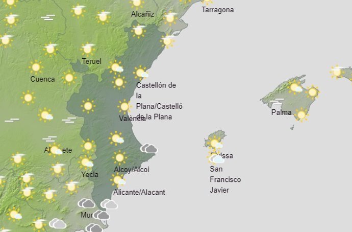 Predicción del tiempo para este sábado 27 de febrero
