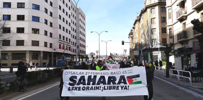 Manifestación en apoyo del pueblo saharaui y para reivindicar la liberta del Sáhara