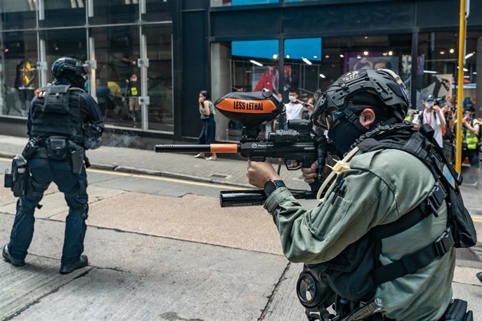 Archivo - Intervención policial en Hong Kong