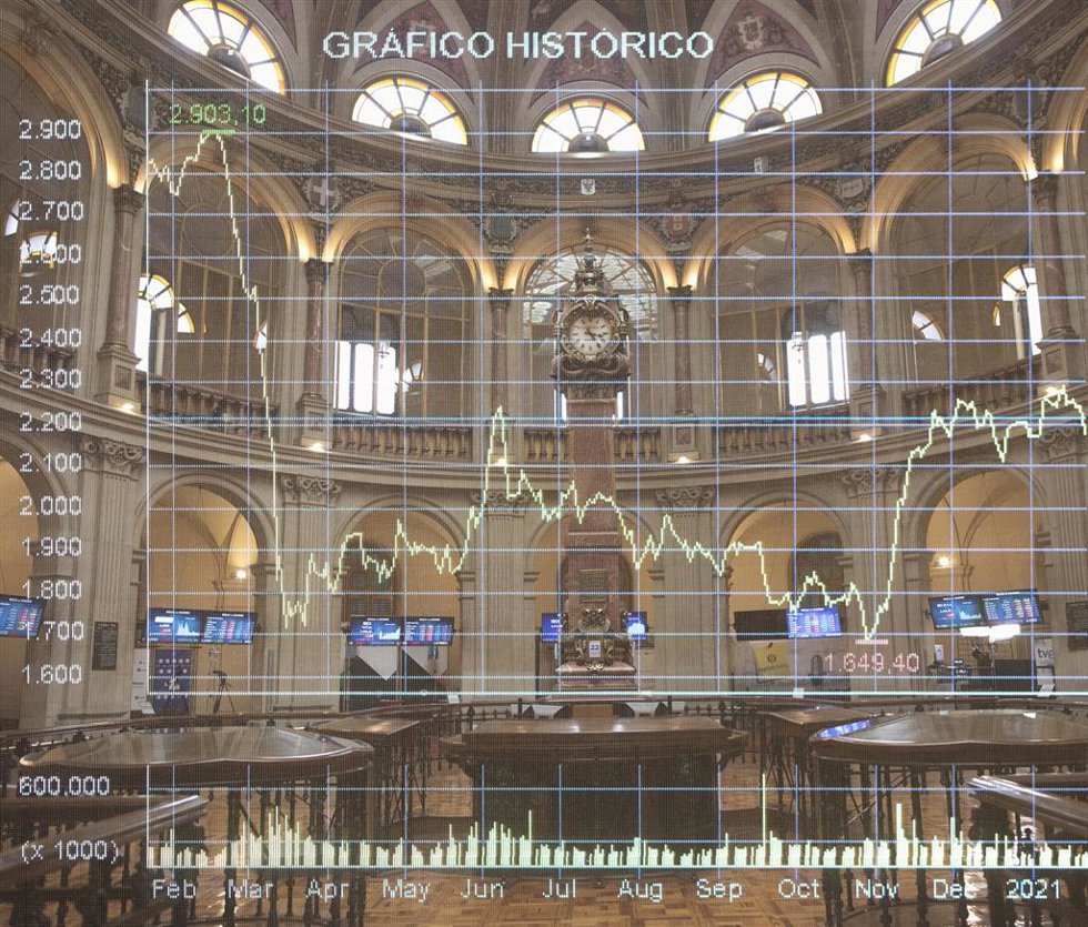 Archivo - Ilustración del Palacio de la Bolsa en Madrid.