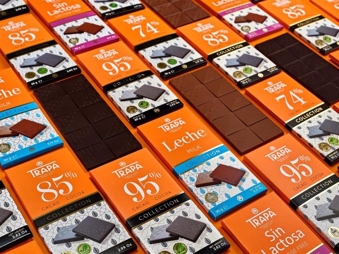 Imagen de algunos de los productos de Chocolates Trapa