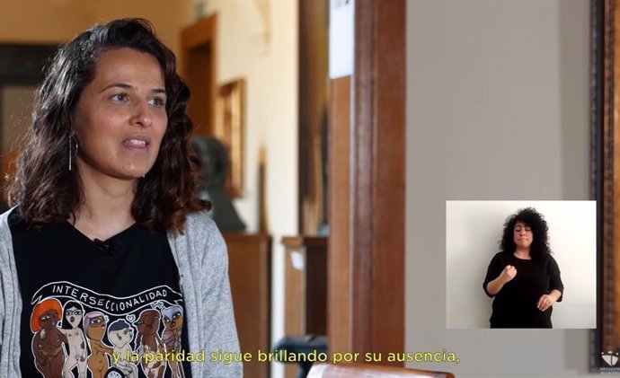 Imagen del vídeo de la ilustradora Inma Ramos, con motivo de la campaña del 8M de la Diputación de Cáceres