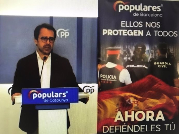 El presidente del PP de Barcelona, scar Ramírez,