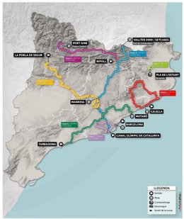 Mapa del recorrido de la Volta Ciclista a Catalunya de 2021