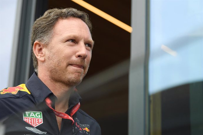 Archivo - FILED - 27 July 2019, Baden-Wuerttemberg, Hockenheim: Christian Horner, team boss of the Red Bull Racing team, pictured during Grand Prix of Germany. Red Bull team principal Christian Horner believes that a Formula One season start behind clos