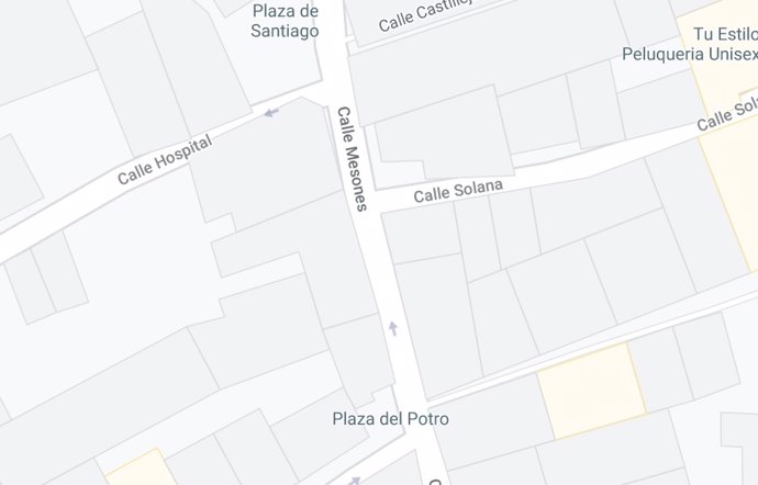 Imagen de la calle Mesones de Talavera de la Reina en Google Maps