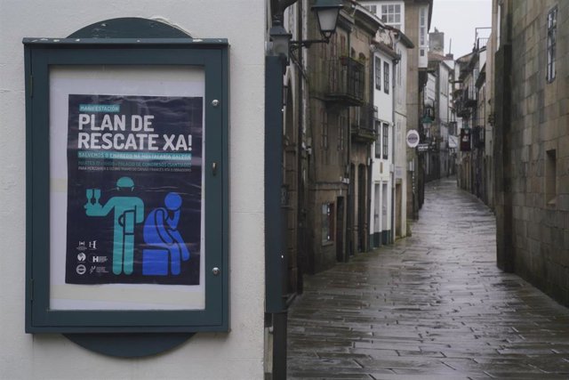 Archivo - La Rua do Franco vacía el mismo día de entrada en vigor de nuevas restricciones debido a la crisis sanitaria del Covid-19, en Santiago de Compostela, A Coruña, Galicia, (España), a 27 de enero de 2021. A partir de este miércoles y hasta el próxi