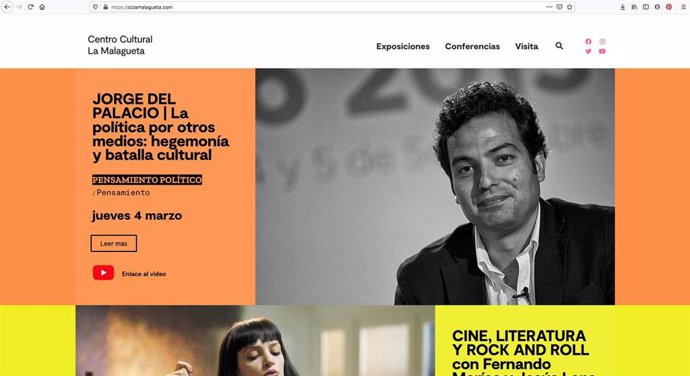 Web del Centro Cultural La Malagueta