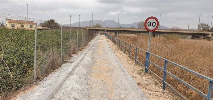Imagen de las obras en el carril bici
