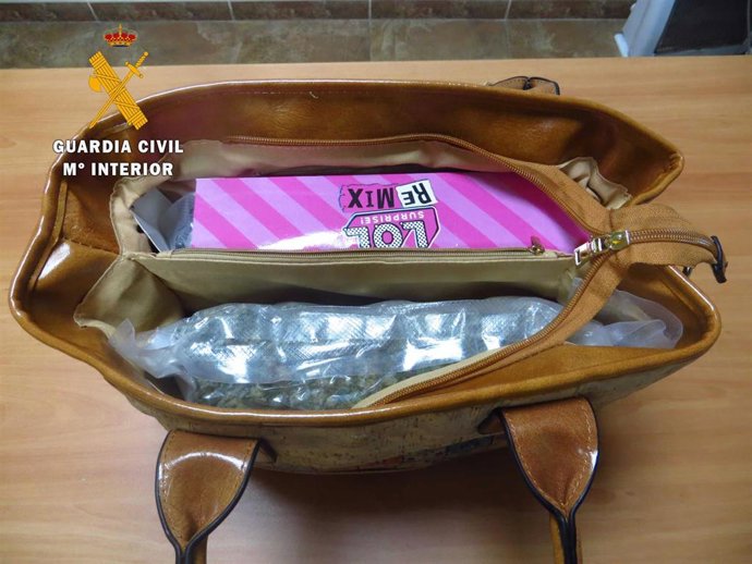 El bolso encontrado con droga