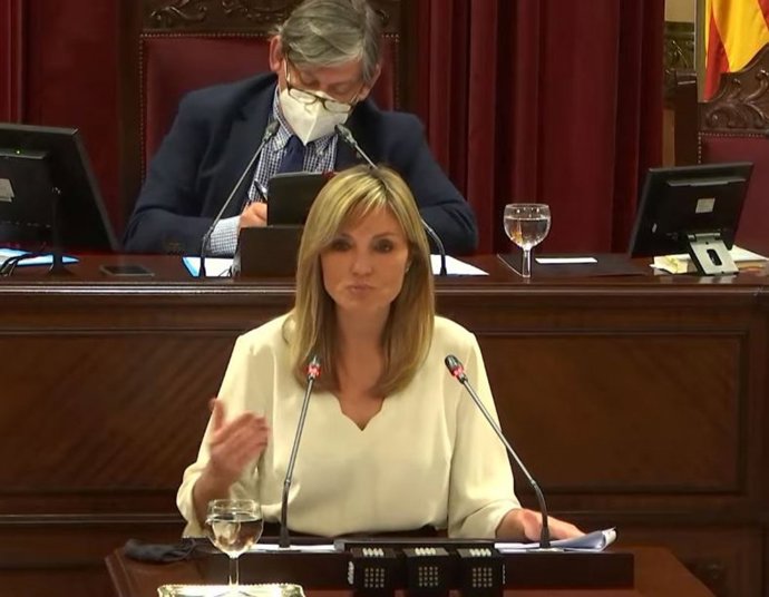 La portavoz de Ciudadanos en el Parlament, Patricia Guasp, durante el debate de la comisión de investigación.