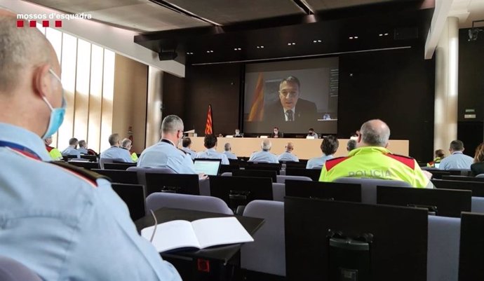 Reunión de mandos de Mossos para analizar los disturbios en Catalunya.