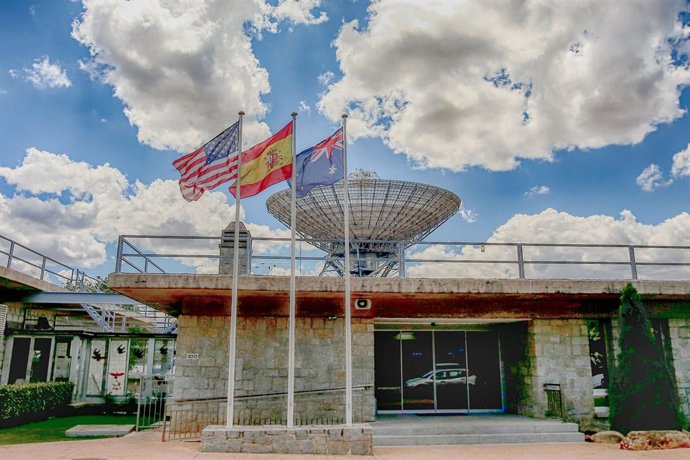 Archivo - Exterior de la Estación de Seguimiento de satélites de NASA y Centro de Entrenamiento y Visitantes INTA-NASA en Robledo de Chavela, Madrid.