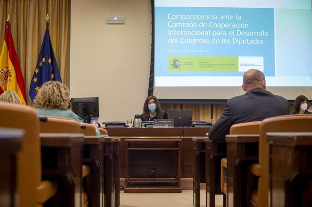 La secretaria de Estado de Cooperación Internacional, Ángeles Moreno Bau, comparece en comisión en el Congreso