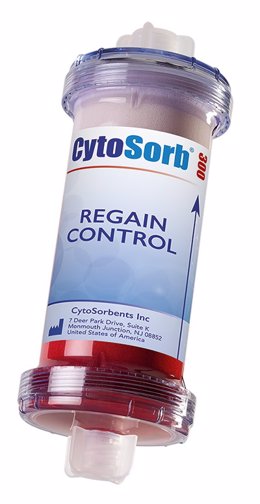 The CytoSorb adsorber is used in critical care for the extracorporeal removal of cytokines and inflammatory mediators from the bloodstream./