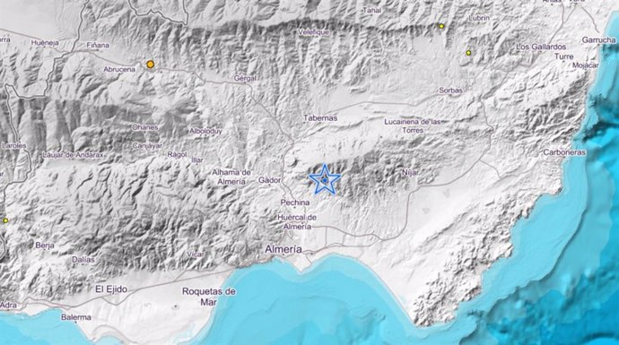 Terremoto al noreste de Pechina (Almería)