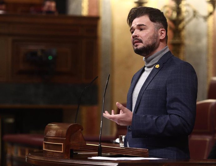 El portavoz de ERC en el Congreso, Gabriel Rufián