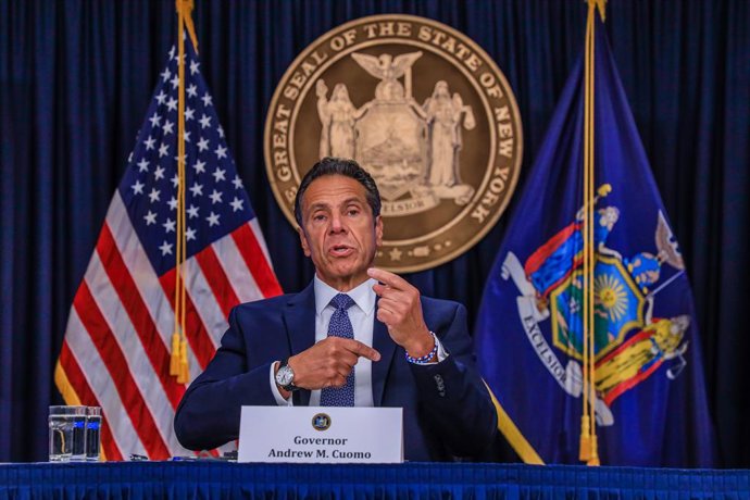 Archivo - 01 July 2020, US, New York: New York Governor Andrew Cuomo speaks during a a press conference to comment on the latest updates regarding coronavirus and the black live matters protests. Photo: Vanessa Carvalho/ZUMA Wire/dpa