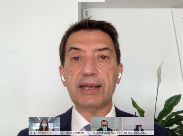 Rafael Doménech durante la presentación telemática del último informe 'Situación Comunitat Valenciana'