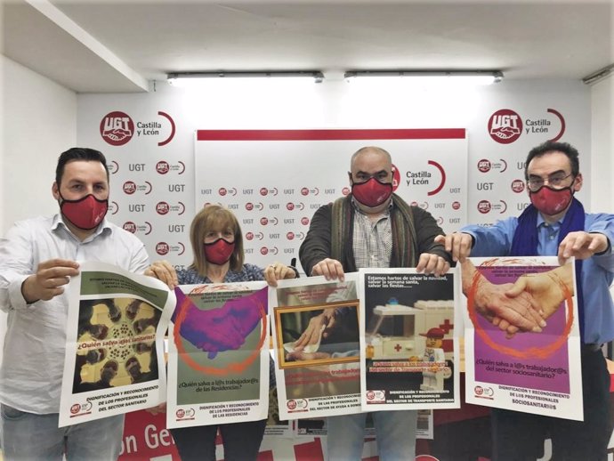 Carteles de la campaña de la FeSP de UGT en Castilla y León para reclamar el reconocimiento de los empleados públicos.