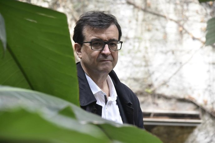 El escritor Javier Cercas, en la presentación de su novela 'Independencia' en Barcelona