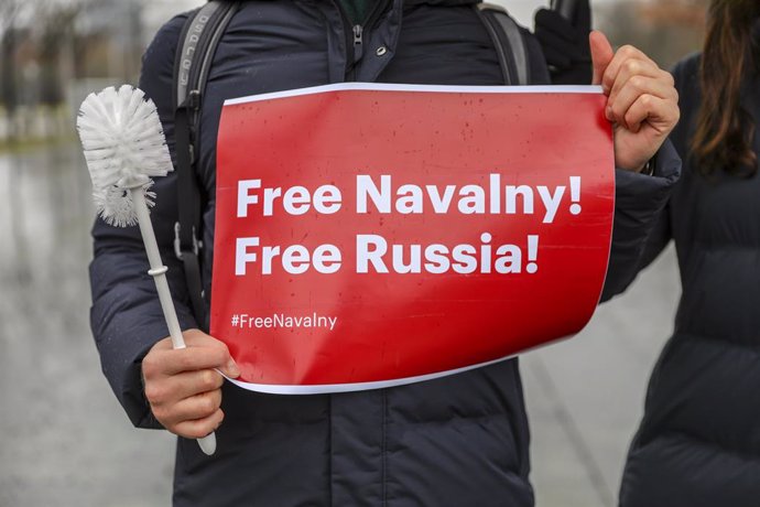 Archivo - Protesta en apoyo de Alexei Navalni en Berlín