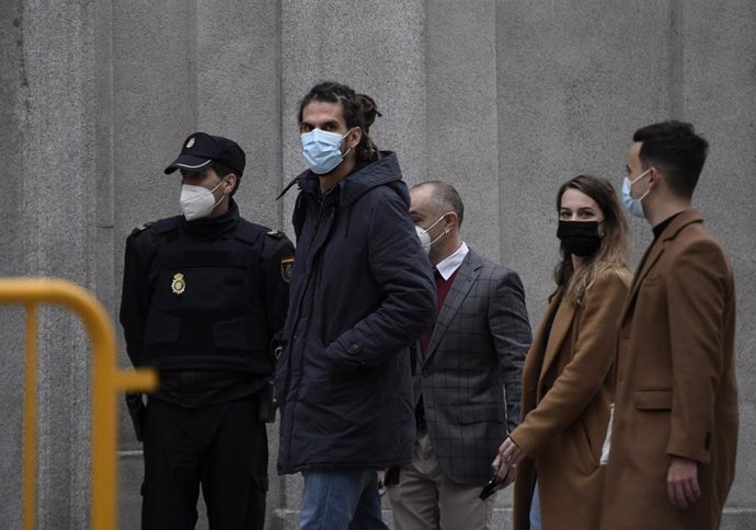 El diputado y secretario de Organización de Podemos, Alberto Rodríguez, a su llegada al Tribunal Supremo.