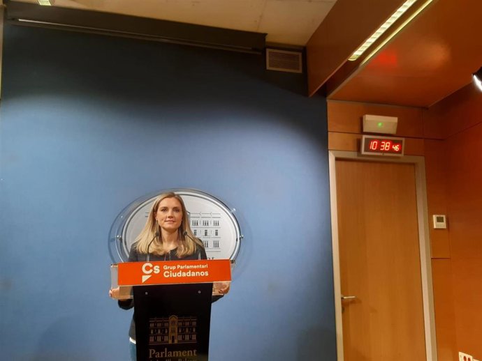 Archivo - La portavoz de Ciudadanos en el Parlament, Patricia Guasp.