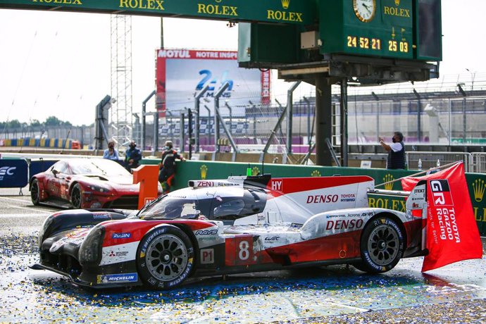 Archivo - Toyota Gazoo Racing, Toyota TS050 Hybrid, winning car during the 2020 24 Hours of Le Mans, 7th round of the 2019-20 FIA World Endurance Championship on the Circuit des 24 Heures du Mans, from September 16 to 20, 2020 in Le Mans, France