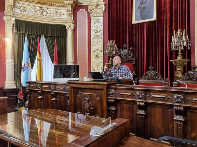 El alcalde de Ourense, Gonzalo Pérez Jácome, en rueda de prensa este mes de marzo