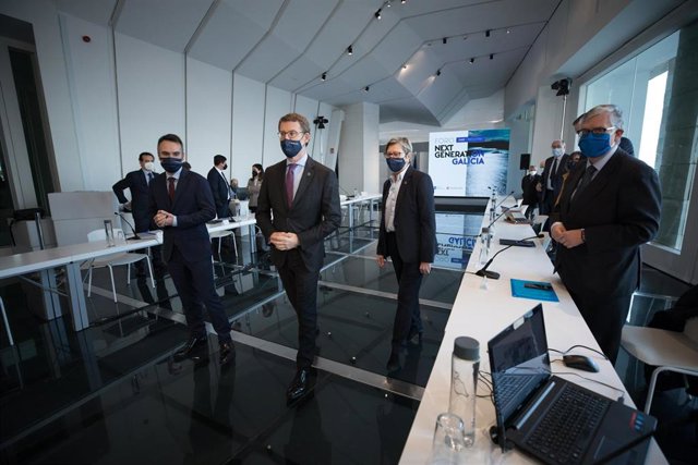 Alberto Núñez Feijóo en un acto sobre fondos Next Generation