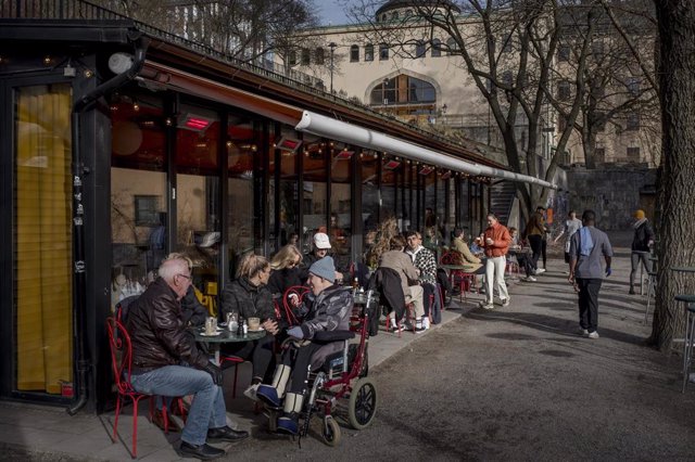 Terraza de una cafetería en Estocolmo