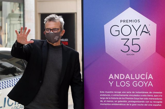 Inauguración de las fotografías expuestas con motivo de la celebración en Málaga de los Premios Goya, en la imagen Academia de Cine Español, Mariano Barroso. Málaga a 03 de marzo del 2021