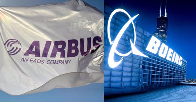Archivo - Airbus y Boeing