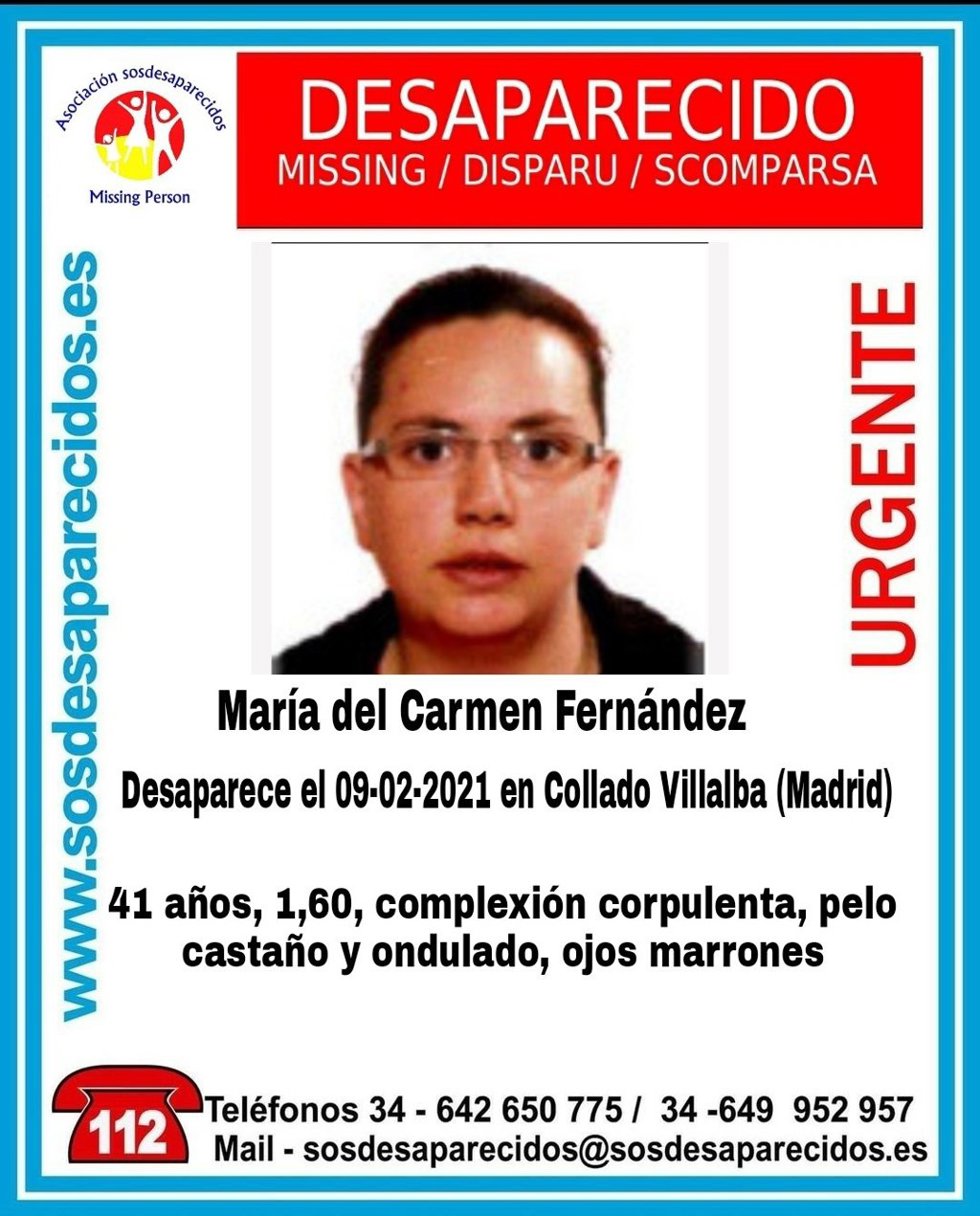 Desaparecida desde el 9 de febrero una mujer de 41 años en Collado Villalba