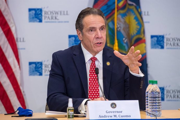 Archivo - 27 January 2021, US, New York: New York Governor Andrew Cuomo speaks during a press conference about the easing of coronavirus restrictions on indoor dining. Photo: Darren Mcgee/TNS via ZUMA Wire/dpa