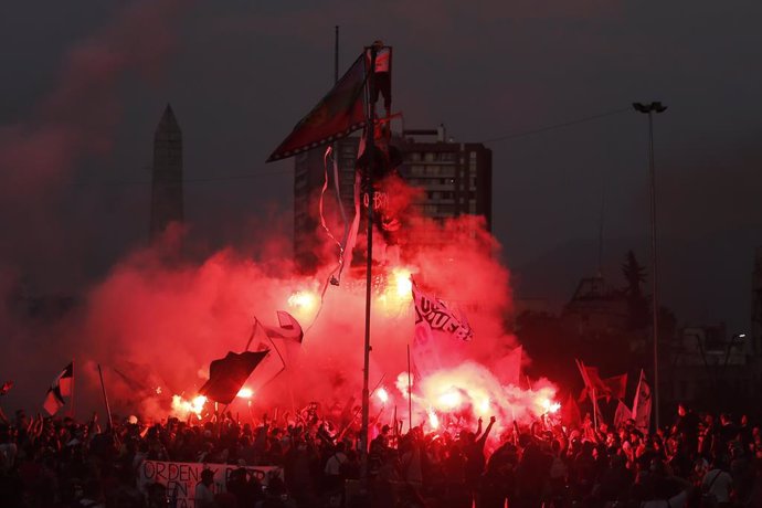 Protestas contra el Gobierno en Santiago de Chile.