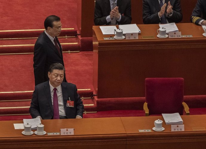 El presidente de China, Xi Jinping, en el congreso anual del Partido Comunista Chino.