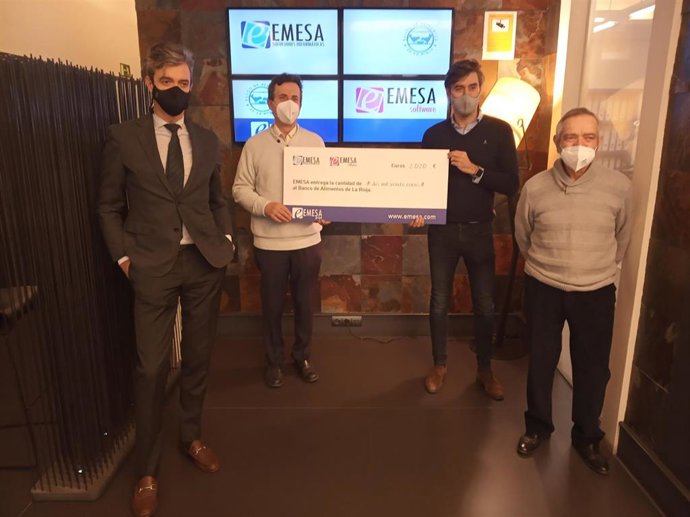 EMESA entrega al Banco de Alimentos de La Rioja 2.020 euros de la campaña 'Tus compras de corazón'