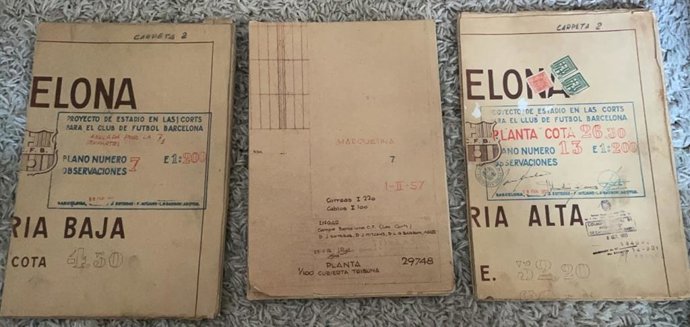 Los planos originales del estadio del FC Barcelona, a la venta en el portal malagueño todocoleccion