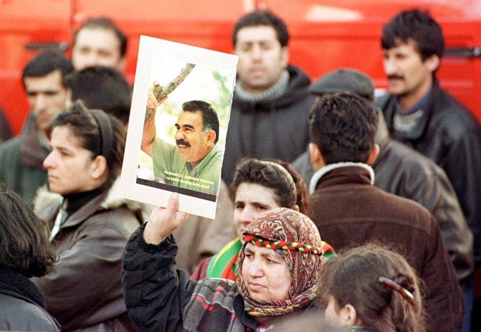 Protesta en apoyo al líder kurdo Abdulá Ocalan