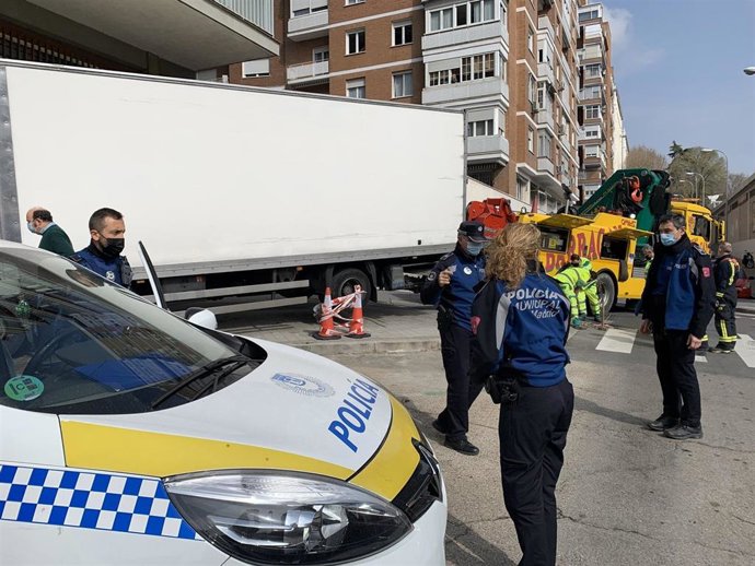 Accidente de un camión en el distrito de Retiro.