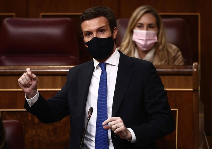El líder del PP, Pablo Casado