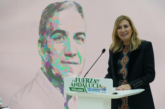 La vicesecretaria de Organización del PP, Ana Beltrán, durante la clausura del XIII Congreso provincial del PP de Málaga